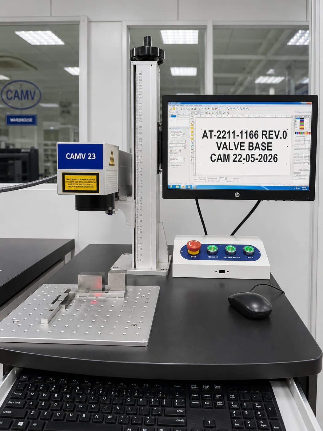Laser marking machine for traceability and part identification